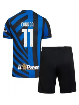 Billige Inter Milan Joaquin Correa #11 Hjemmedraktsett Barn 2024-25 Kortermet (+ Korte bukser)